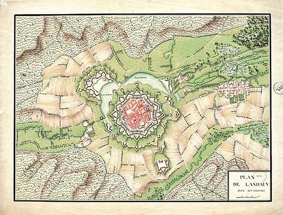 Plan der Landauer Festung