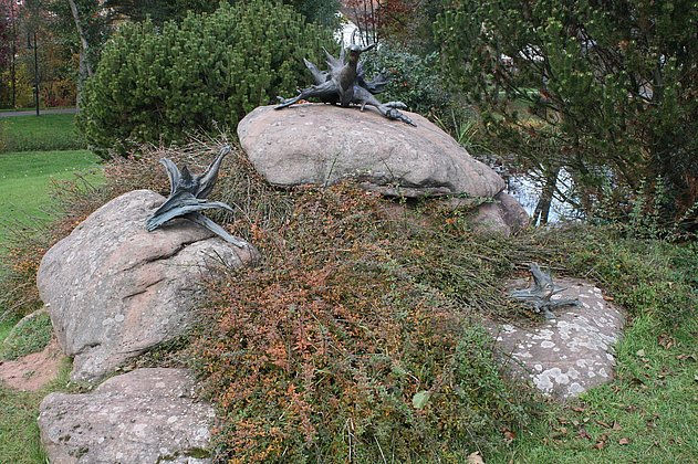 Elwetritsche Denkmal im Dahner Kurpark